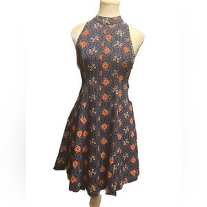 Altar'd State Navy blue with Pink flowers Sleeveless Halter Sundress NWT